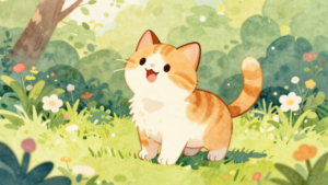 cat in a forest