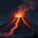 erupted volcano