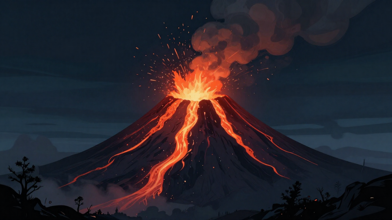 Erupted Volcano