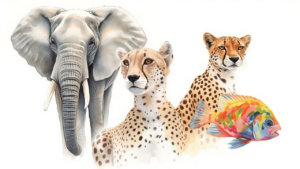 different animals