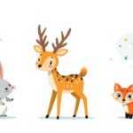 rabbit deer fox