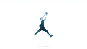 basketball player icon jump