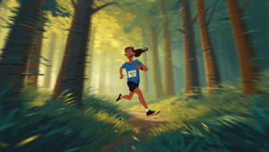 focus running in nature